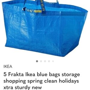 IKEA Blue Shopping Bag with Yellow Accents 5 For $15